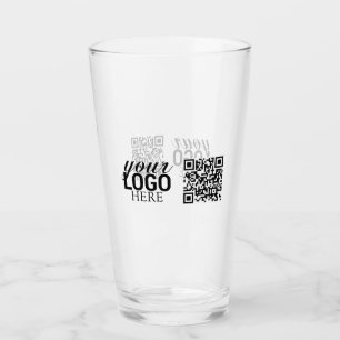 Promotional Company Business Logo & QR Code Glass