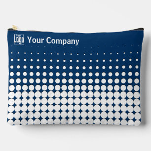 Promotional Company Logo Dots Blue Black White Accessory Pouch