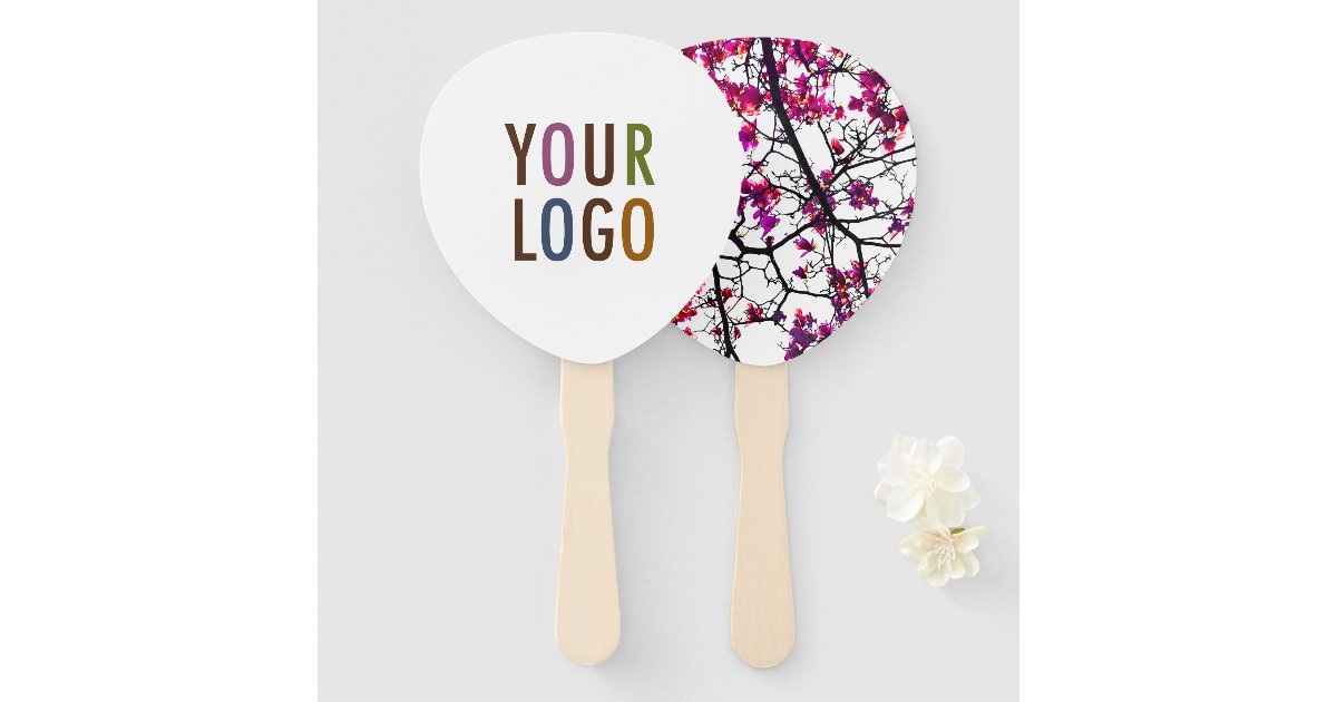 Promotional Custom Hand Fan with Your Logo & Photo Zazzle