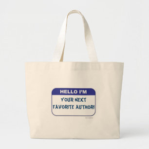 Promotional Custom Name Tag Large Tote Bag