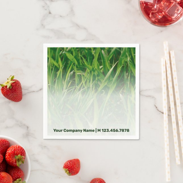 Promotional Custom Photo Lawn Care Service Napkin (Insitu)