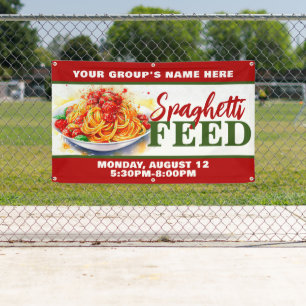 Promotional Custom Spaghetti Feed Fundraiser Banner