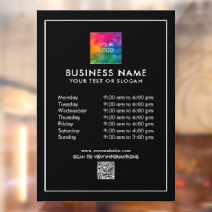  Promotional Custom Template Business Logo QR Code Window Cling