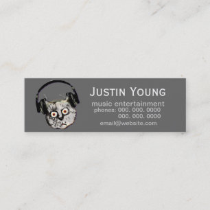 promotional dj / electronic music mini business card