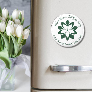 Promotional Florist Logo Tagline WWW Custom Colour Magnet