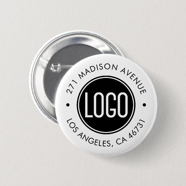 promotional giveaways | Business Logo Details 6 Cm Round Badge (Front & Back)