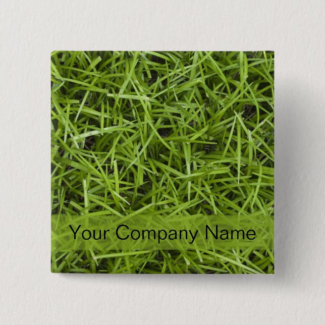 Promotional Green Grass Lawn Service 15 Cm Square Badge (Front)