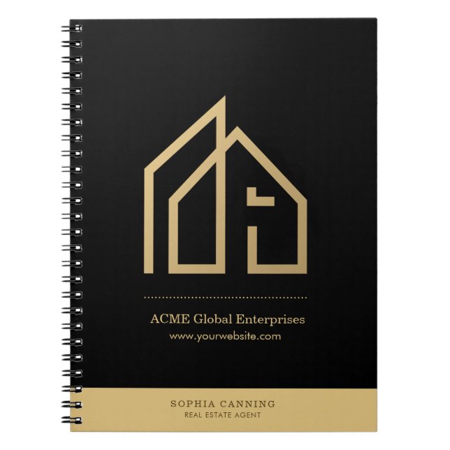 Promotional Item Modern Real Estate Custom Logo Notebook (Front)