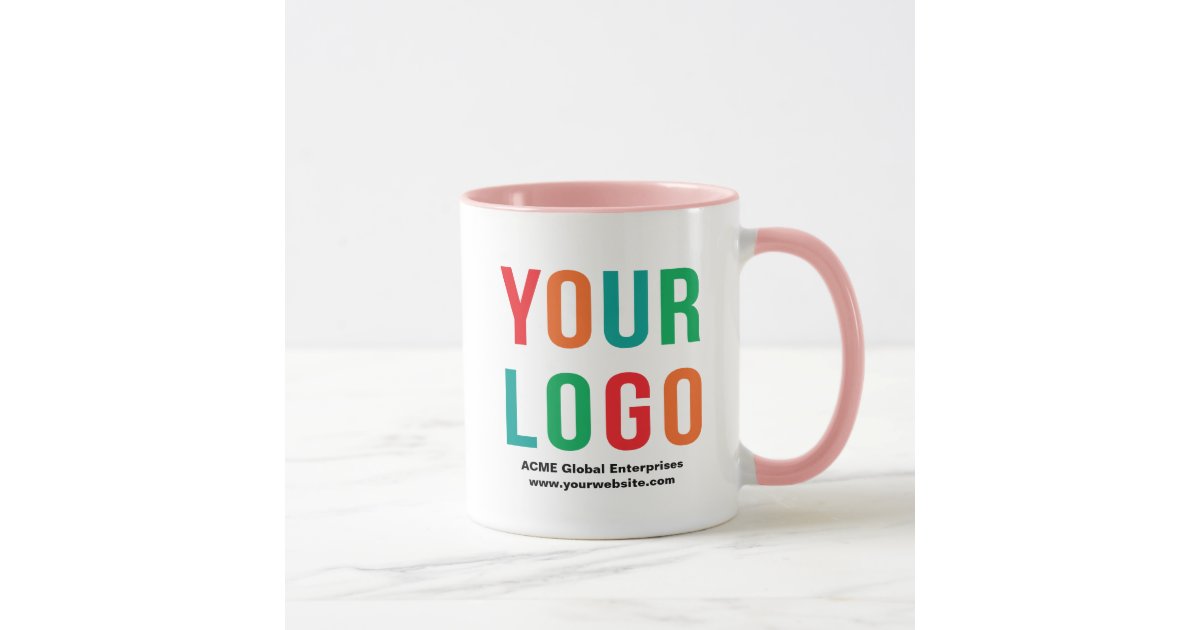 Promotional Items No Minimum, Color Logo Mugs | Zazzle.co.uk
