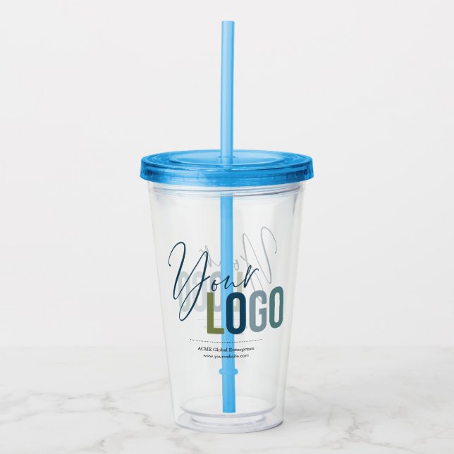 Promotional Items No Minimum, Tumbler with Straw (Front)