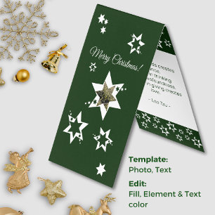 Promotional Lawn Care Service Christmas Stars Card