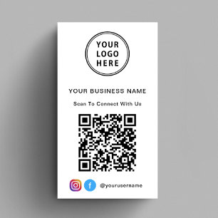 Promotional Logo QR Code Business Card
