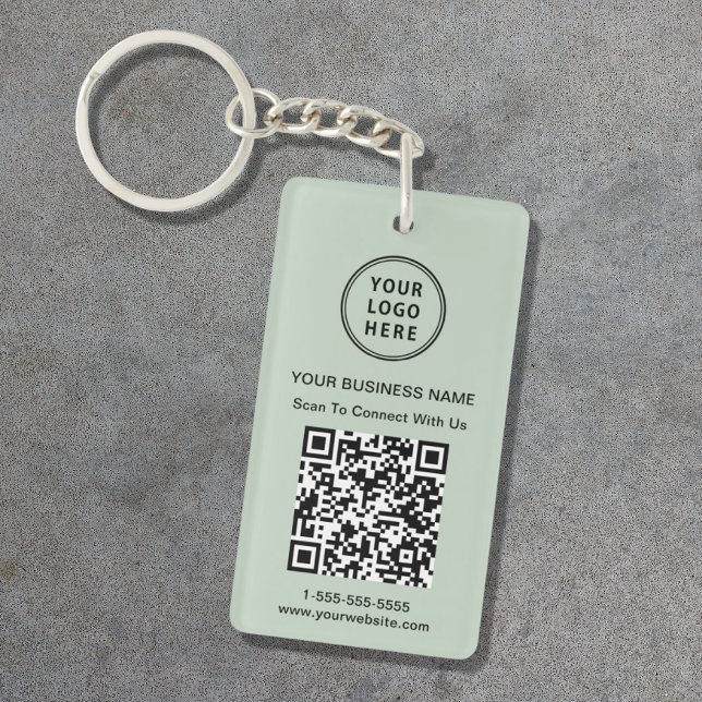 Promotional Logo QR Code Sage Key Ring (Creator Uploaded)