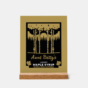Promotional Maple Syrup Farmers Market Acrylic Sign