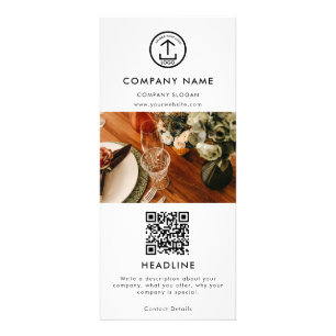 Promotional Marketing Business Logo QR Code Photo Rack Card