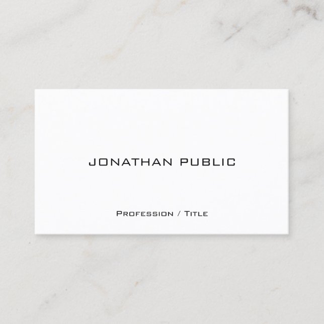 Promotional Modern Minimal Template Semi-Gloss Business Card (Front)
