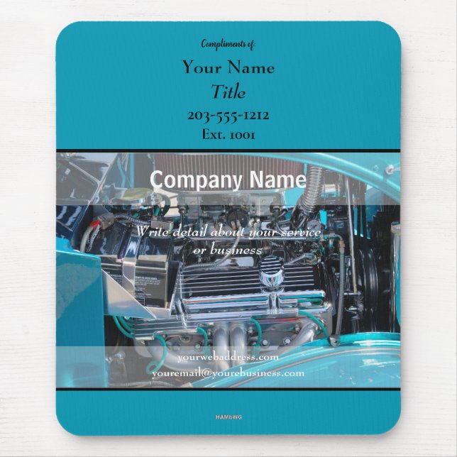 Promotional Mousepad Auto Engine- HAMbyWG (Front)