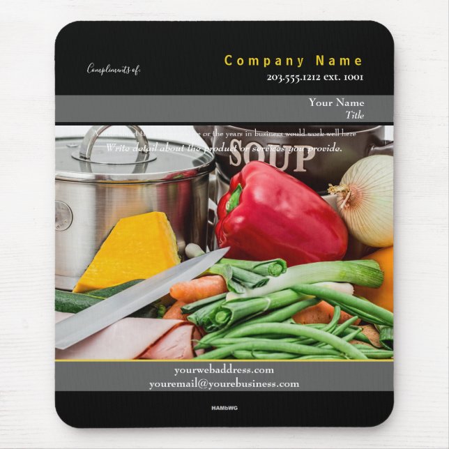 Promotional Mousepad Cooking Theme - HAMbyWG (Front)