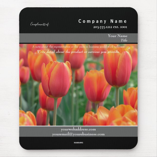 Promotional Mousepad Fire Tulips Theme - HAMbyWG (Front)