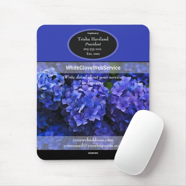 Promotional Mousepad Purple Hydrangea - HAMbyWG (With Mouse)