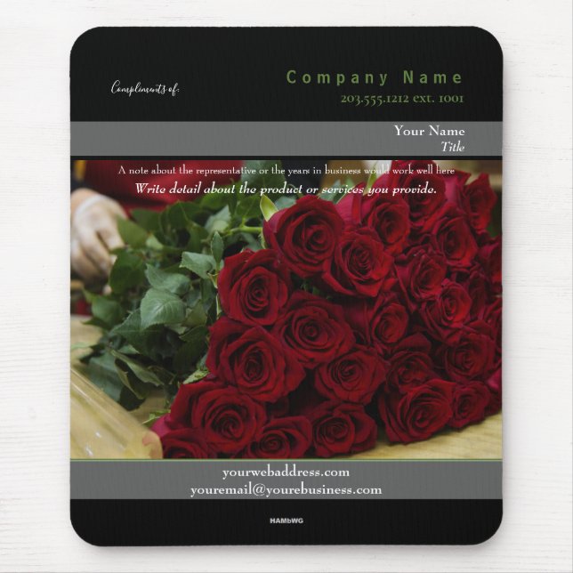 Promotional Mousepad Rose Theme - HAMbyWG (Front)