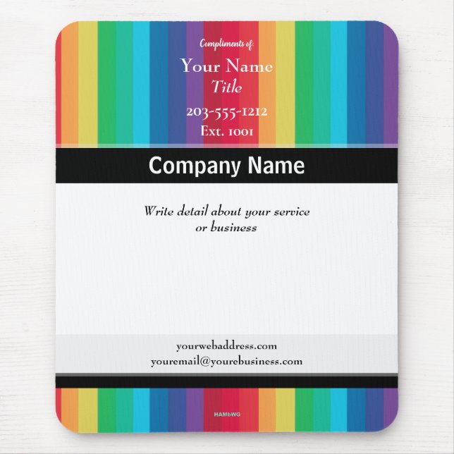 Promotional Mousepad with Rainbow Colour - HAMbyWG (Front)