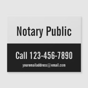 Promotional Pale Grey and Black Notary Public