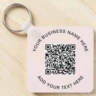 Promotional Pink QR Code Key Ring