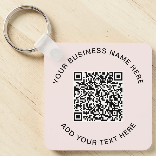 Promotional Pink QR Code Key Ring (Promotional Pink QR Code Keychain)