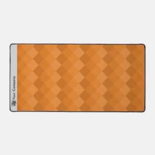 Promotional Pixel Pattern Grey Black Orange  Desk Mat