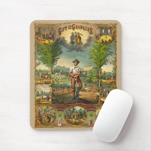 Promotional Print For Grange Members Mouse Mat (With Mouse)