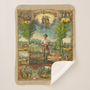 Promotional Print For Grange Members Sherpa Blanket