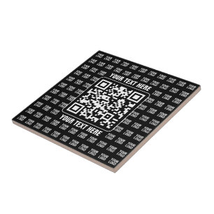 Promotional QR code (editable) plus Logo Pattern Tile