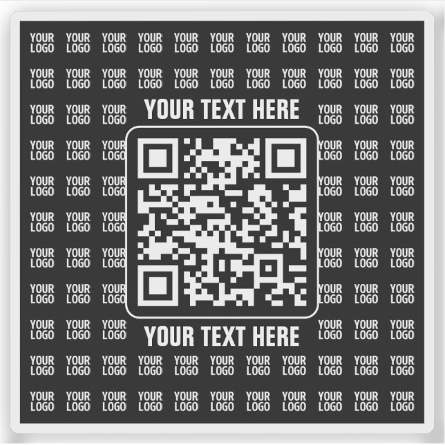 Promotional QR code (editable) with Logo Pattern (Front)