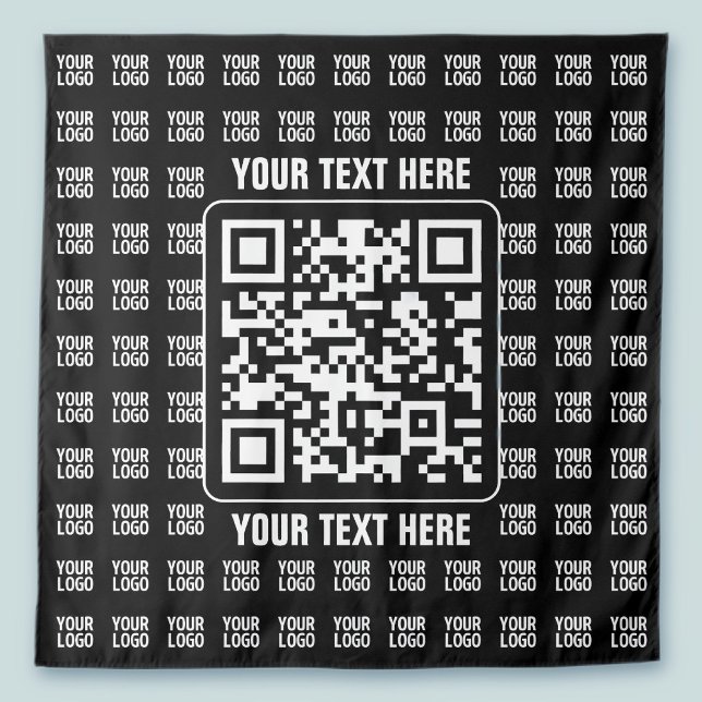 Promotional QR code (editable) with Logo Pattern Tapestry (Creator Uploaded)