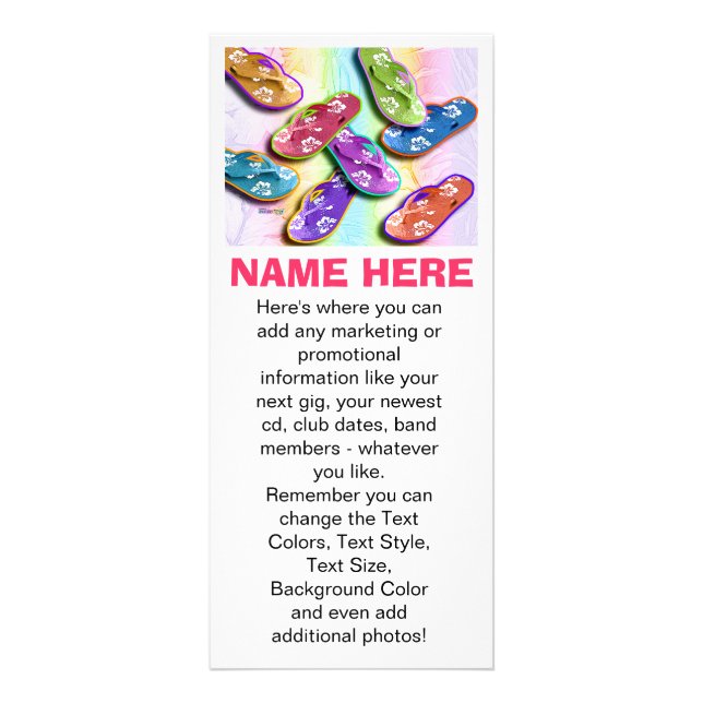 Promotional Rack Cards - Flip Flops (Front)