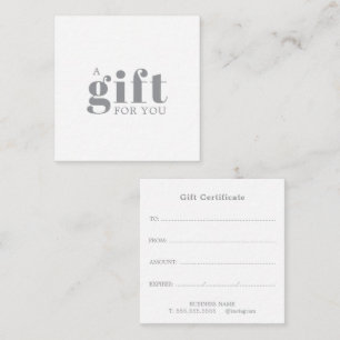 Promotional Salon Business Gift Enclosure Card