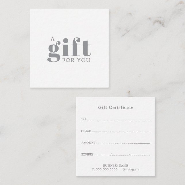 Promotional Salon Business Gift Enclosure Card (Front/Back)