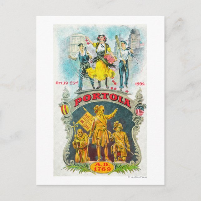 Promotional Scene of Portola Festival Postcard (Front)