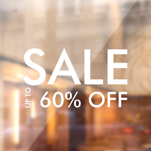 Promotional Shop Sale 50% Off Window Cling