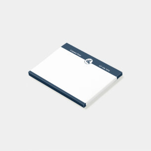 Promotional Swag White Blue Post-it Notes
