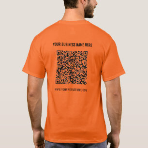 Promotional T-Shirt Your QR Code and Custom Text