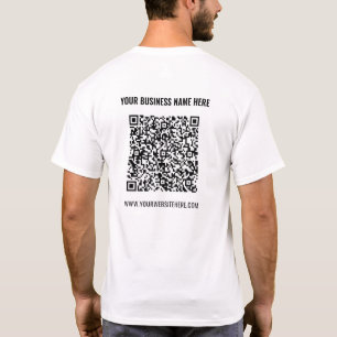 Promotional T-Shirt Your QR Code Info Name Website