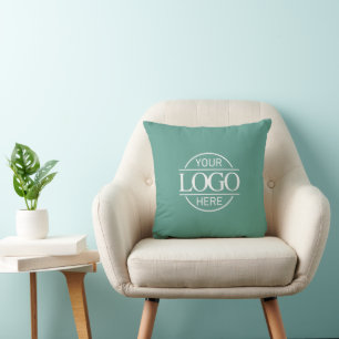 Promotional Teal Corporate Company Business Logo Cushion