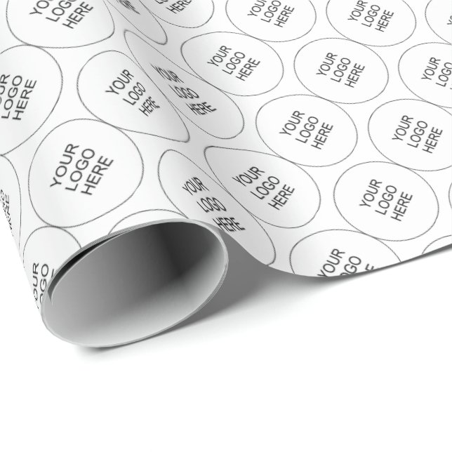 Promotional Template Add Your Business Logo Here Wrapping Paper (Roll Corner)