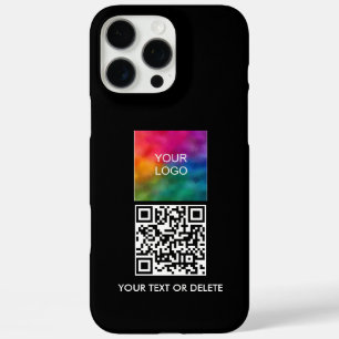 Promotional Template QR Code Upload Business Logo iPhone 16 Pro Max Case
