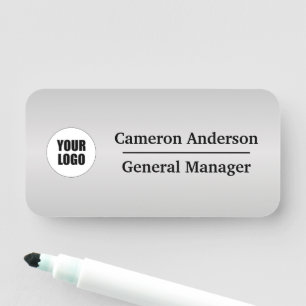 Promotional Trade Show Custom Logo Editable Name Tag