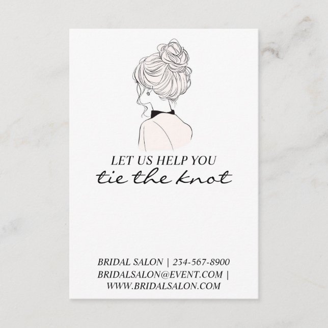 Promotional Wedding Hair Tie Scrunchie Holder  Enclosure Card (Front)