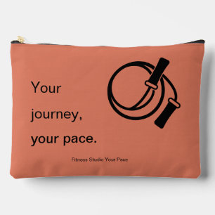 Promotional Your Journey Your Pace - Orange Black Accessory Pouch