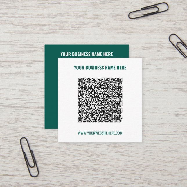Promotional Your QR Code Business Cards Example (Front/Back In Situ)